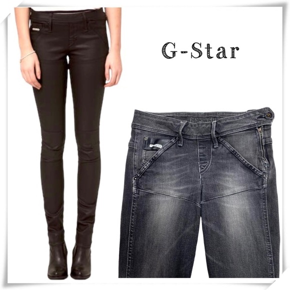 G-STAR GS-3301 Dean Super WMN Skinny Jeans in Washed Black - Picture 1 of 9